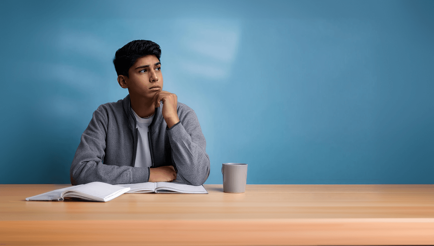 Student considering career decisions